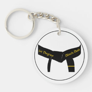 Martial Arts First Degree Black Belt Keychain