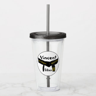 Martial Arts Fourth Degree Black Belt Acrylic Tumbler