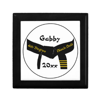 Martial Arts Fourth Degree Black Belt Jewelry Box