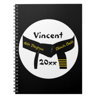 Martial Arts Fourth Degree Black Belt Notebook