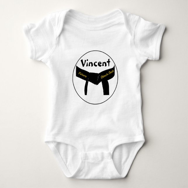 Martial Arts Future Black Belt Baby Bodysuit (Front)