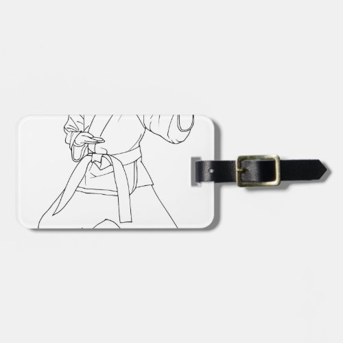 Martial Arts Girl Luggage Tag