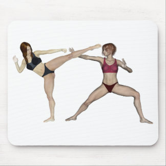 Martial Arts Girls Mouse Pad
