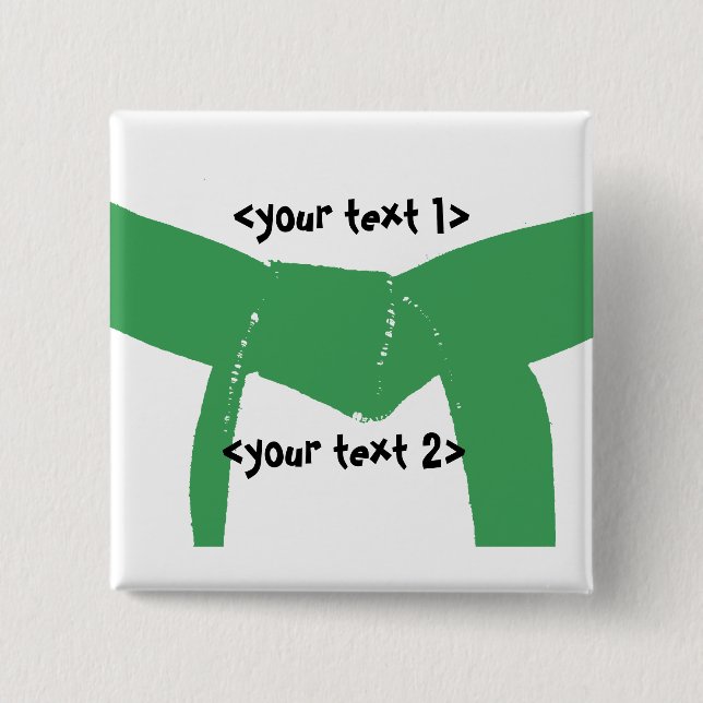 Martial Arts Green Belt Button (Front)