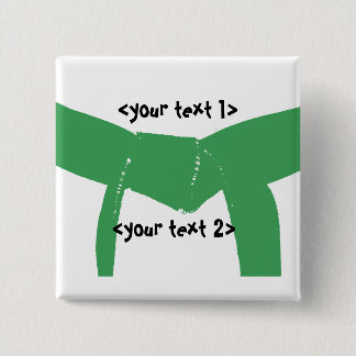 Martial Arts Green Belt Button