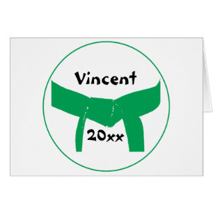 Martial Arts Green Belt Cards