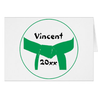 Martial Arts Green Belt Cards