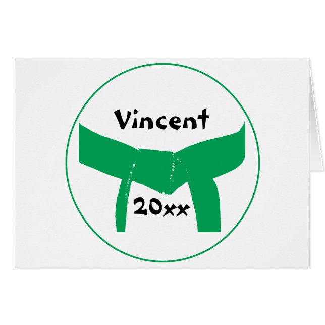 Martial Arts Green Belt Cards (Front Horizontal)