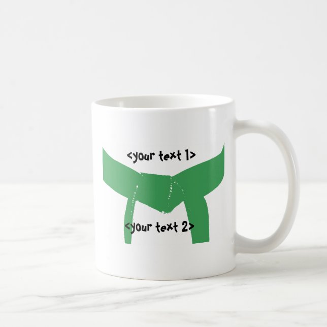 Martial Arts Green Belt Coffee Mug (Right)