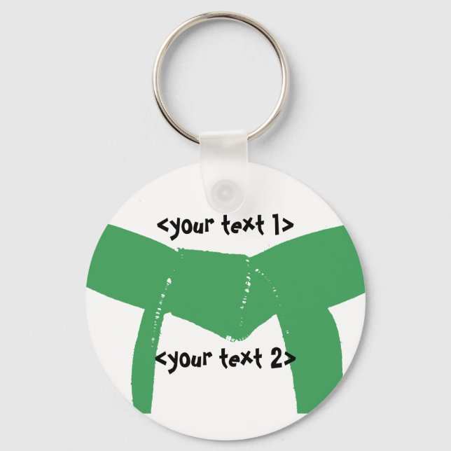 Martial Arts Green Belt Keychain (Front)