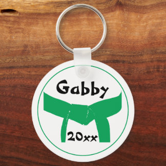 Martial Arts Green Belt Keychain