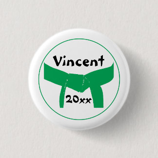 Martial Arts Green Belt Pinback Button