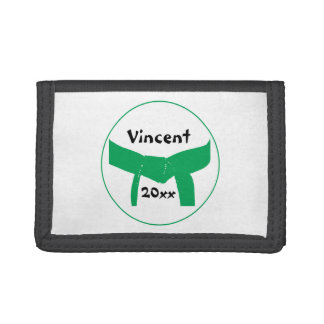 Martial Arts Green Belt Tri-fold Wallet