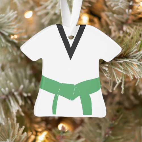Martial Arts Green Belt Uniform Ornament