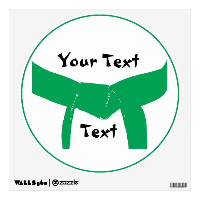 Martial Arts Green Belt Wall Sticker (Front)