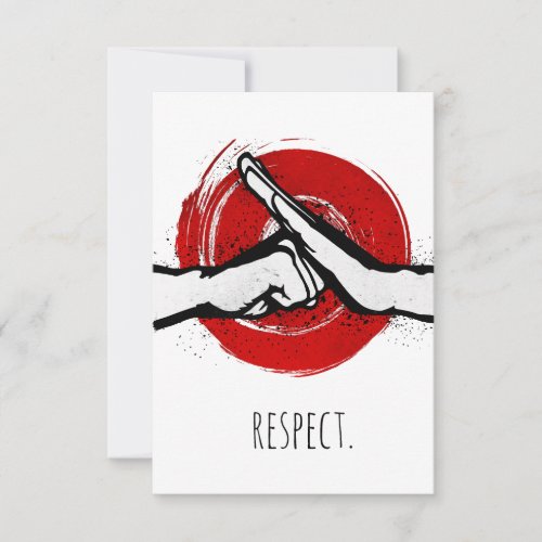 Martial Arts Greeting _ White Card