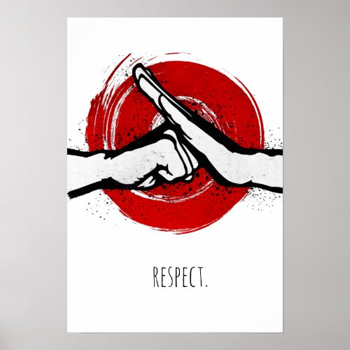 Martial Arts Greeting _ White Poster