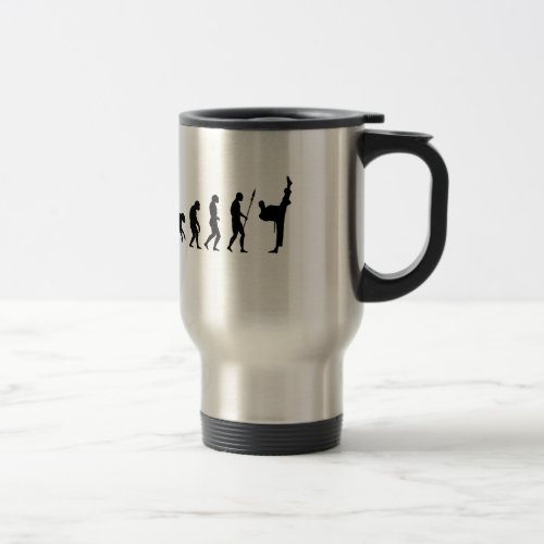 martial arts high kick evolution travel mug