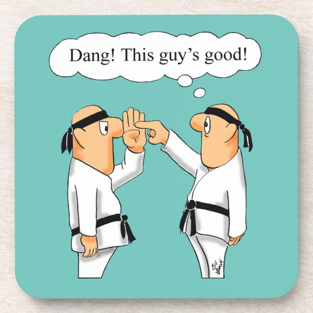  Martial Arts Humor Coaster Set (6) (Front)