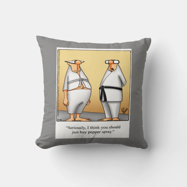 Martial Arts Humor Pillow Gift (Front)
