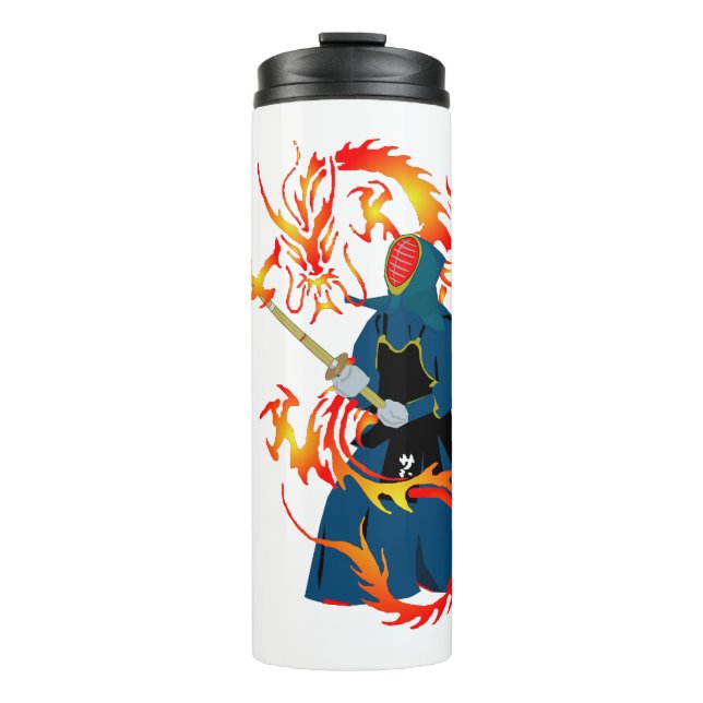 Martial Arts Hwa Rang Do Stick Fighting Dragon Thermal Tumbler (Front)
