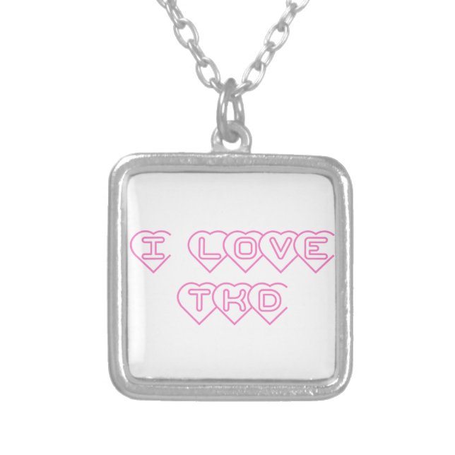 Martial Arts I Love TKD Necklace (Front)