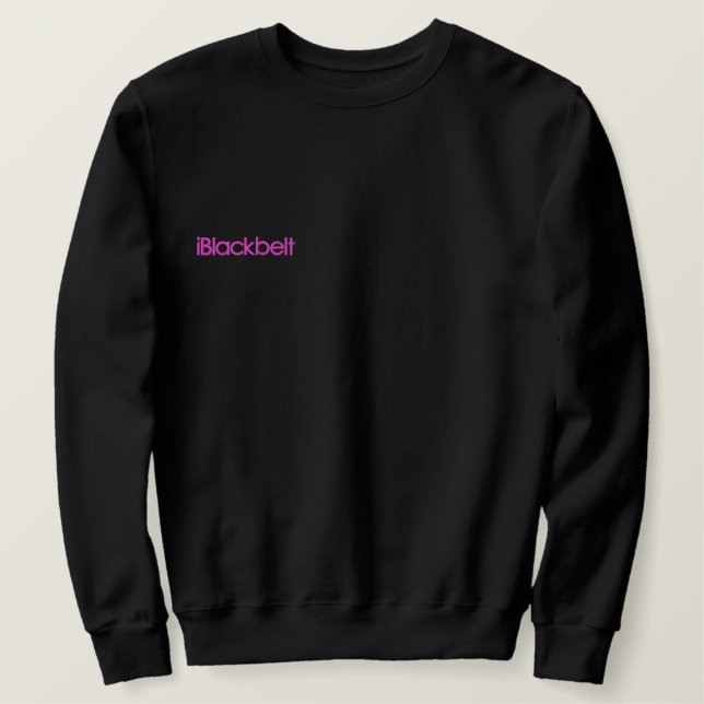 Martial Arts iBlackbelt Embroidered Sweatshirt (Design Front)