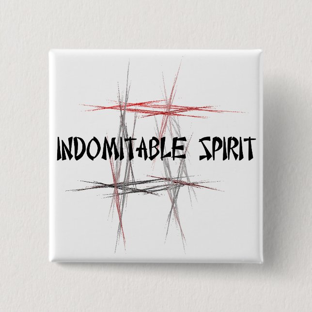 Martial Arts Indomitable Spirit Button (Front)