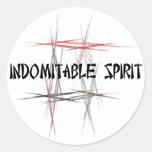 Martial Arts Indomitable Spirit Classic Round Sticker