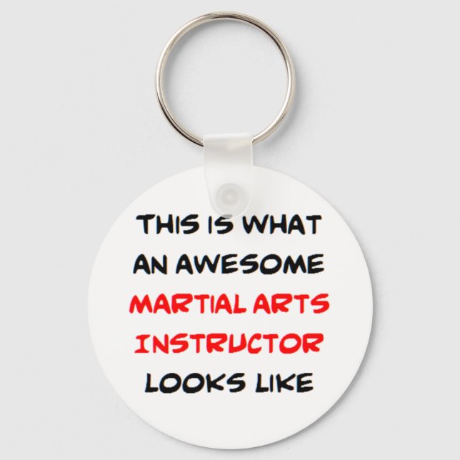 martial arts instructor, awesome keychain (Front)