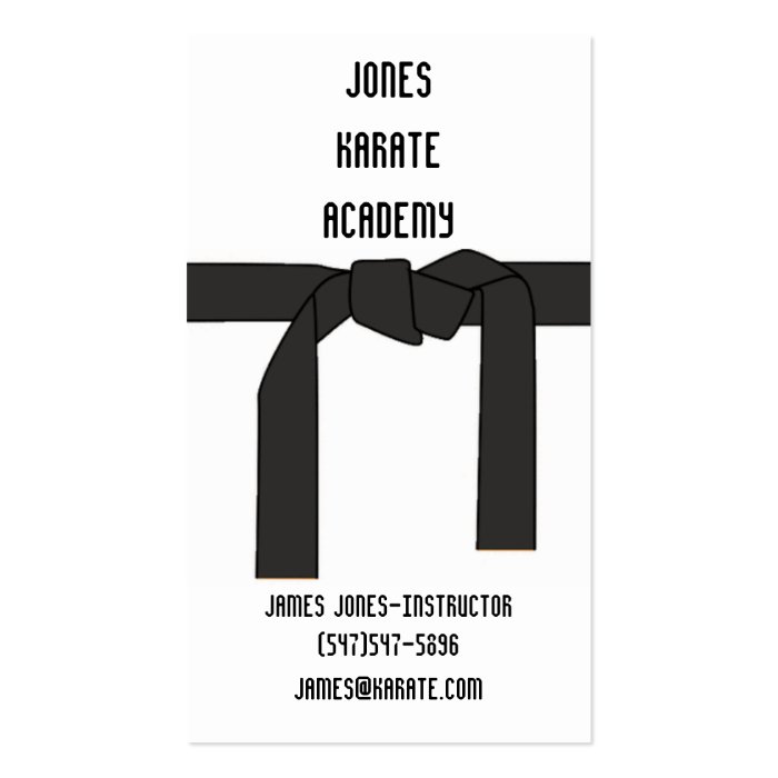 Martial Arts Instructor Business Card Zazzle