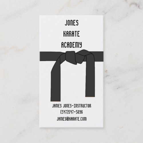 Martial Arts Instructor Business Card