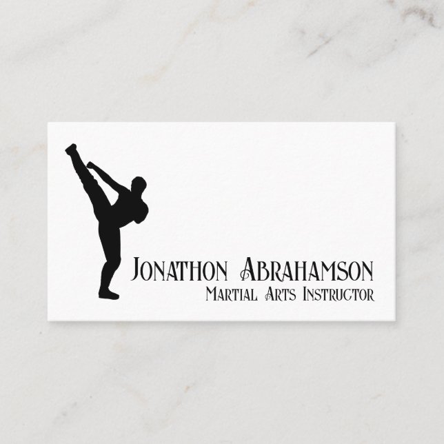 Martial Arts Instructor Studio Business Card (Front)