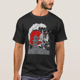 Martial Arts Japanese Tengu Samurai With Geisha Ja T-Shirt