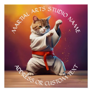 Martial Arts Jiu-jitsu Karate Taekwondo Studio  Poster by HumusInPita at Zazzle