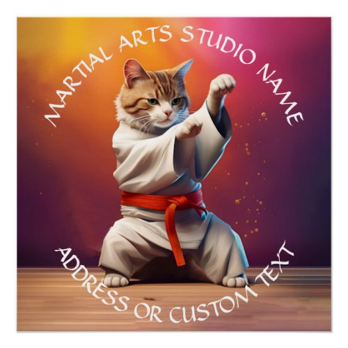 Martial Arts Jiu_jitsu Karate Taekwondo Studio  Poster