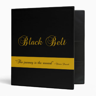 Martial Arts Journey Black Belt 3 Ring Binder