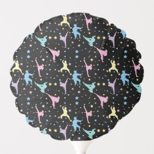 Martial Arts Karate Abstract Stars Sparkles Balloon