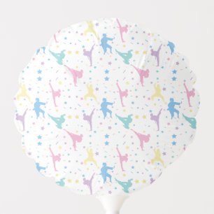Martial Arts Karate Abstract Stars Sparkles Balloon