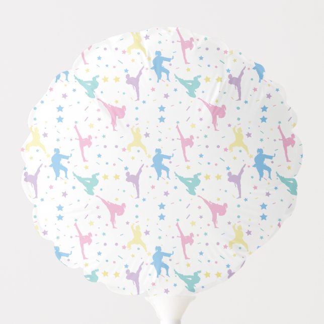 Martial Arts Karate Abstract Stars Sparkles Balloon (Front)