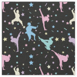 Martial Arts Karate Abstract Stars Sparkles Fabric