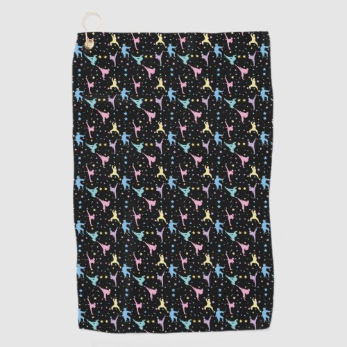 Martial Arts Karate Abstract Stars Sparkles Golf Towel