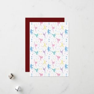 Martial Arts Karate Abstract Stars Sparkles Holiday Card