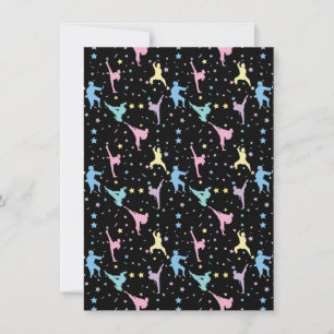 Martial Arts Karate Abstract Stars Sparkles Holiday Card