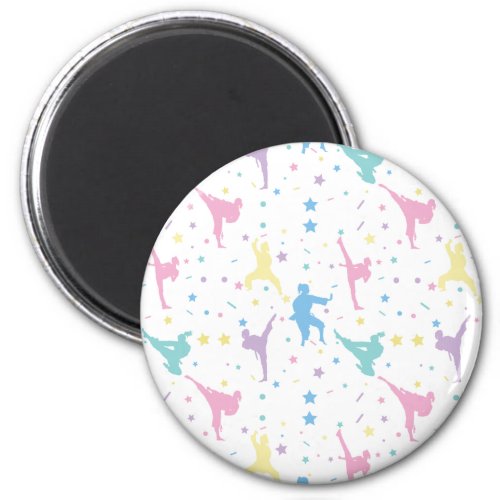 Martial Arts Karate Abstract Stars Sparkles Magnet