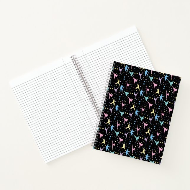 Martial Arts Karate Abstract Stars Sparkles Notebook (Inside)