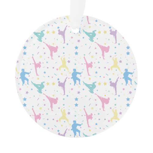 Martial Arts Karate Abstract Stars Sparkles Ornament