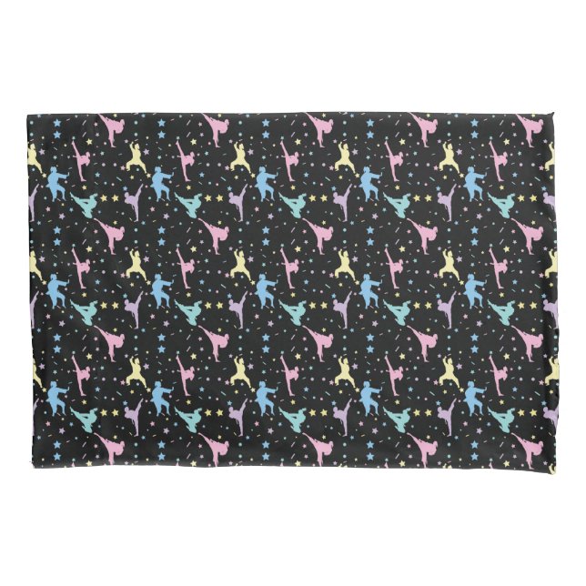 Martial Arts Karate Abstract Stars Sparkles Pillow Case (Front)