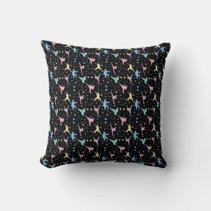 Martial Arts Karate Abstract Stars Sparkles Throw Pillow