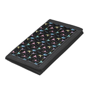 Martial Arts Karate Abstract Stars Sparkles Tri-fold Wallet
